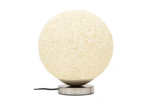Lampa stołowa KOLLA srebrny/kremowy, Ø25/h27, metal/ratan - Lampy stojące Lampa stołowa KOLLA srebrny/kremowy, Ø25/h27, metal/ratan - Lampy stojące - miniaturka - grafika 1