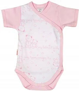 Body KOPERTOWE K/R 100% Bawełna Misie RÓŻ r 62 KLEKLE - Body dla niemowląt - miniaturka - grafika 1