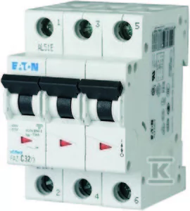 Eaton Wyłącznik nadprądowy 3P D 25A 15kA AC FAZ D25/3 278898 - Bezpieczniki elektryczne - miniaturka - grafika 1