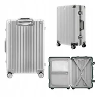 Walizki - Walizka średnia NINETYGO All-round Guard 66,6cm srebrna zamek TSA - miniaturka - grafika 1