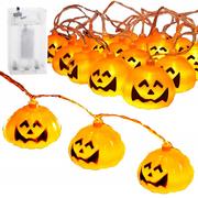Halloween - Dekoracja na Halloween łańcuch świetlny dynie girlanda 20 LED - miniaturka - grafika 1