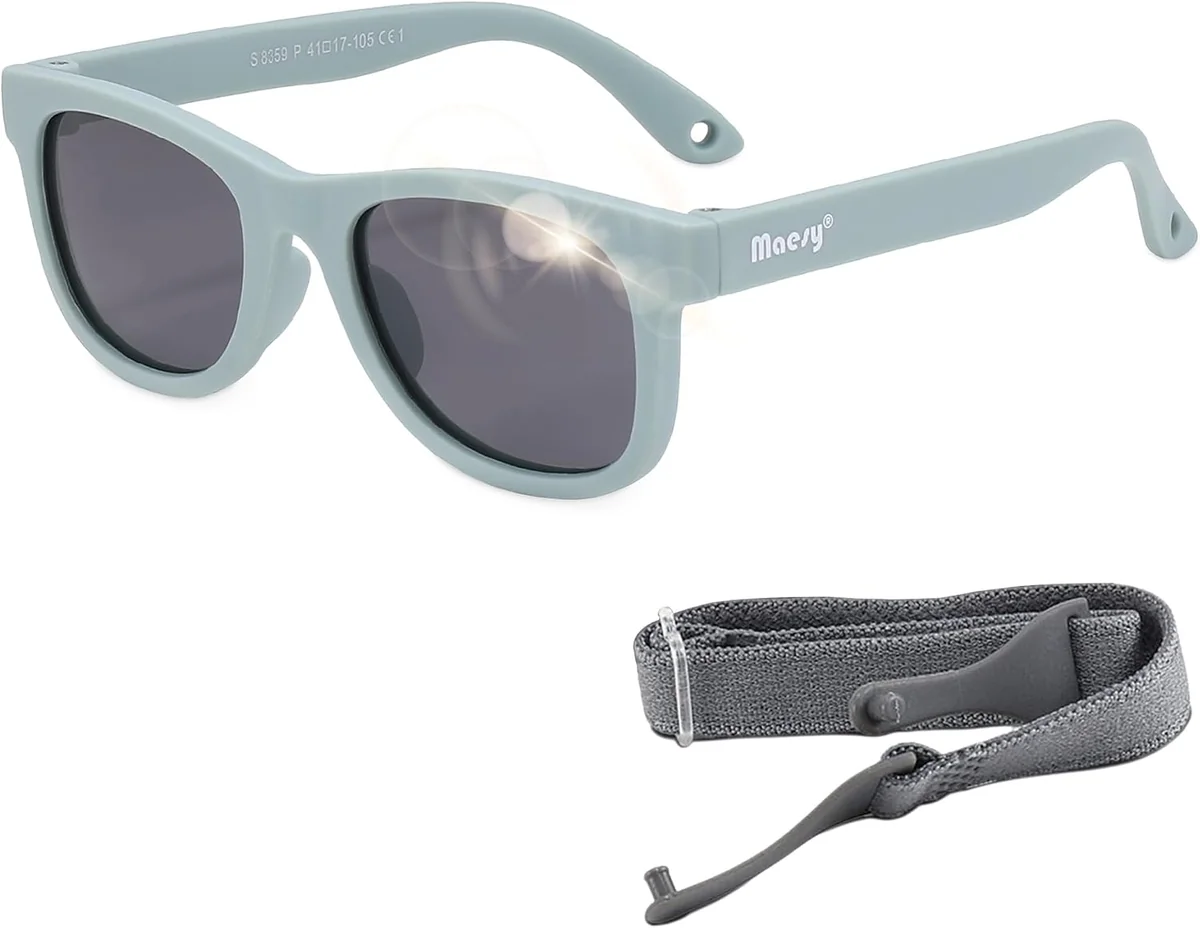 Dziecięce okulary przeciwsłoneczne UV400 elastyczne gumka regulowana 0-2
