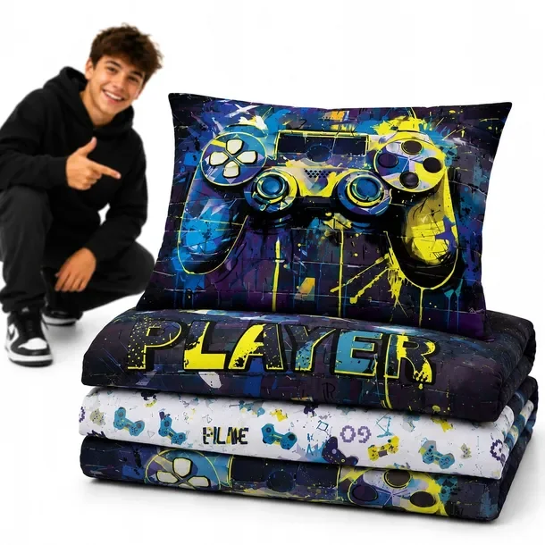Pościel Świecąca w ciemności 160x200 Gamer Pad do gry konsola
