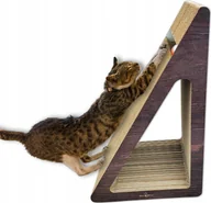 Drapaki dla kotów - DRAPAK DLA KOTA Brązowy DUŻY TRÓJKĄT 69x60x38x30 cm Mruu&Pruu - miniaturka - grafika 1