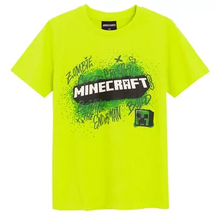 Cool Club, T-shirt chłopięcy, limonkowy, Minecraft - Koszulki dla chłopców - miniaturka - grafika 1
