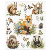 Pasmanteria - Haft krzyżykowy - Zestaw do haftu - Leśne zwierzęta - miniaturka - grafika 1
