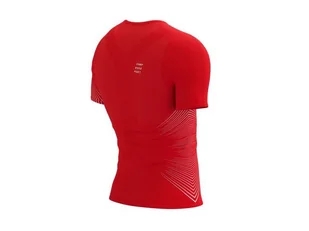 COMPRESSPORT Koszulka biegowa PERFORMANCE SS T-SHIRT  high risk red/white - Koszulki sportowe męskie - miniaturka - grafika 3