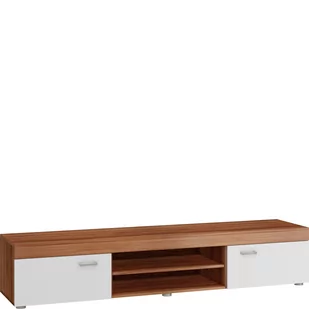 Szafka RTV MAM-04 Mamba MebloCross Biały Mat / Czarny Połysk - Szafki RTV - miniaturka - grafika 1