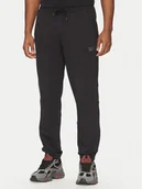 Spodnie sportowe męskie - Reebok Spodnie dresowe 100214075 Czarny Regular Fit - miniaturka - grafika 1
