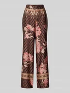 Spodnie damskie - Spodnie materiałowe z elastycznym pasem model ‘Lunet’ - miniaturka - grafika 1