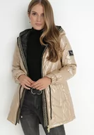 Kurtki damskie - Złota Kurtka Pikowana Bemius - miniaturka - grafika 1