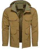 Kurtki męskie - Kurtka męska khaki przejściowa Recea - miniaturka - grafika 1