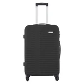 Walizki - Elegancka walizka podróżna bagaż torba  24" - czarna Semi Line - miniaturka - grafika 1