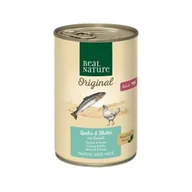 Mokra karma dla kotów - REAL NATURE Adult Łosoś i kurczak z olejem krokoszowym 6x400 g - miniaturka - grafika 1