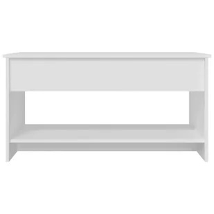 Lumarko Stolik kawowy, biały, 102x50x52,5 cm, materiał drewnopochodny - Ławy i stoliki kawowe - miniaturka - grafika 6
