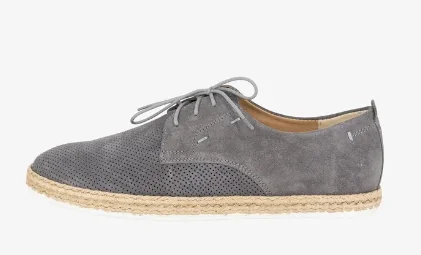 DREIMASTER ESPADRYLE MĘSKIE SZARE SKÓRZANE 45 ŻSE
