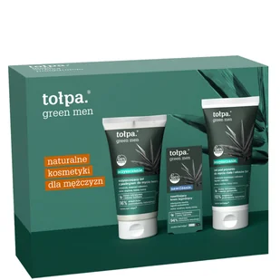 Tołpa zestaw Green Men: Żel-peeling 150ml + Krem 50ml + Żel pod prysznic 200ml - Zestawy kosmetyków męskich - miniaturka - grafika 1