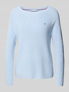 Sweter z dzianiny o kroju regular fit z czystej bawełny - Swetry damskie - miniaturka - grafika 1