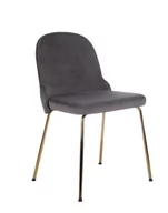 Krzesła - Krzesło do jadalni Bella, tapicerowane, glamour, do toaletki, gold - miniaturka - grafika 1