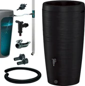 Zbiorniki na deszczówkę - Zbiornik na deszczówkę Gobi 240l Beczka na wodę + zestaw przyłączeniowy - miniaturka - grafika 1