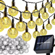 Lampy ogrodowe - Girlanda Solarna Świetlna Ogrodowa Lampki Kule 100 LED Kul Ogrodowe Kulki GARDLOV - miniaturka - grafika 1