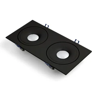 OXYLED Lampa wpuszczana STILLO DUE 15W 24 4000K czarna 892824 - Oprawy, klosze i abażury - miniaturka - grafika 1