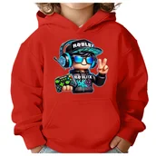 Bluzy dla dziewczynek - BLUZA DZIECIĘCA Z KAPTUREM ROBLOX GRACZ 104 DLA DZIECKA PREZENT - miniaturka - grafika 1