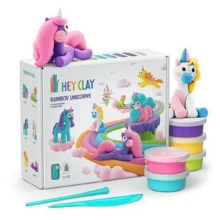 Hej Clay - Tęczowe jednorożce - Zabawki kreatywne - miniaturka - grafika 1