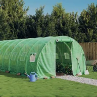 Szklarnie ogrodowe - vidaXL Szklarnia ze stalową ramą, zielona, 48 m², 16x3x2 m - miniaturka - grafika 1