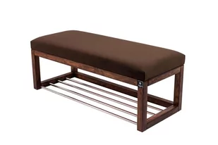 Ławka na buty LPG-4 135cm EMRAWOOD drewno litekolor orzech siedzisko gładkie kolor brązowy - Ławki do przedpokoju Ławka na buty LPG-4 135cm EMRAWOOD drewno litekolor orzech siedzisko gładkie kolor brązowy - Ławki do przedpokoju - miniaturka - grafika 1