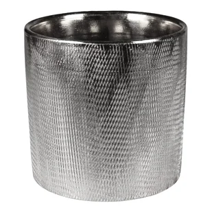 Splendid Osłonka doniczki ceramiczna Hugo 13cm złota - Donice - miniaturka - grafika 1