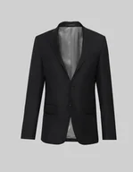 Marynarki męskie - marynarka do zestawu martello czarny slim fit - miniaturka - grafika 1