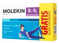 Witaminy i minerały - Natur Produkt PHARMA SP Z O.O MOLEKIN D3+K2 30 tabletek + Guma oporowa GRATIS - miniaturka - grafika 1