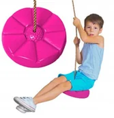 Place zabaw - Huśtawka siedzisko dla dzieci Kwiatek JF różowe - miniaturka - grafika 1