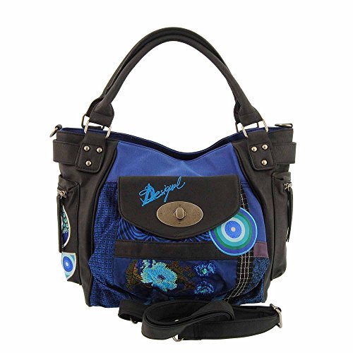 Desigual BOLS_MCBEE_ S PATCH damska torba na ramię, 27 x 28 x 14 cm, czarny - Schwarz After Dark 2080-27x28x14 cm (B x H x T)