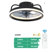 Wentylatory sufitowe - Wentylator sufitowy z oświetleniem, pilot zdalnego sterowania, energooszczędna konstrukcja, SGT33CM-czarny - miniaturka - grafika 1