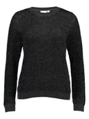 Swetry damskie - Vila Sweter "Dalo" w kolorze czarnym - miniaturka - grafika 1