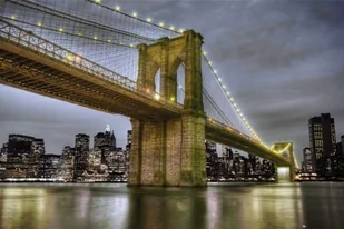 Plakat, Nowy Jork Brooklyn Bridge, 91,5x61 cm - Plakaty - miniaturka - grafika 1