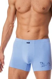 Męskie bokserki bawełniane z grafiką na nogawce MXH 455 - Majtki męskie - miniaturka - grafika 1