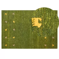 Dywany - Dywan wełniany 140x200 cm zielony YULAFI - miniaturka - grafika 1