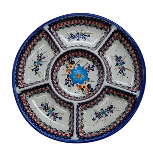 Ceramiczna półmisek dzielony Ceramika Bolesławiec - Miski i półmiski - miniaturka - grafika 1