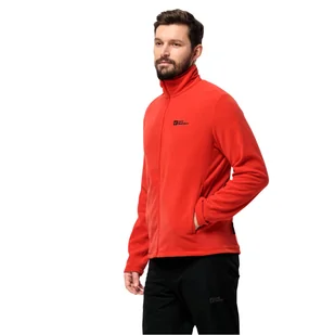 Męska bluza polarowa Jack Wolfskin TAUNUS FZ M strong red - S - Bluzy męskie - miniaturka - grafika 1