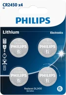 Baterie i akcesoria - Philips PHILIPS knapcellebatteri lithium CR2450 4-pak - 2292445 - miniaturka - grafika 1