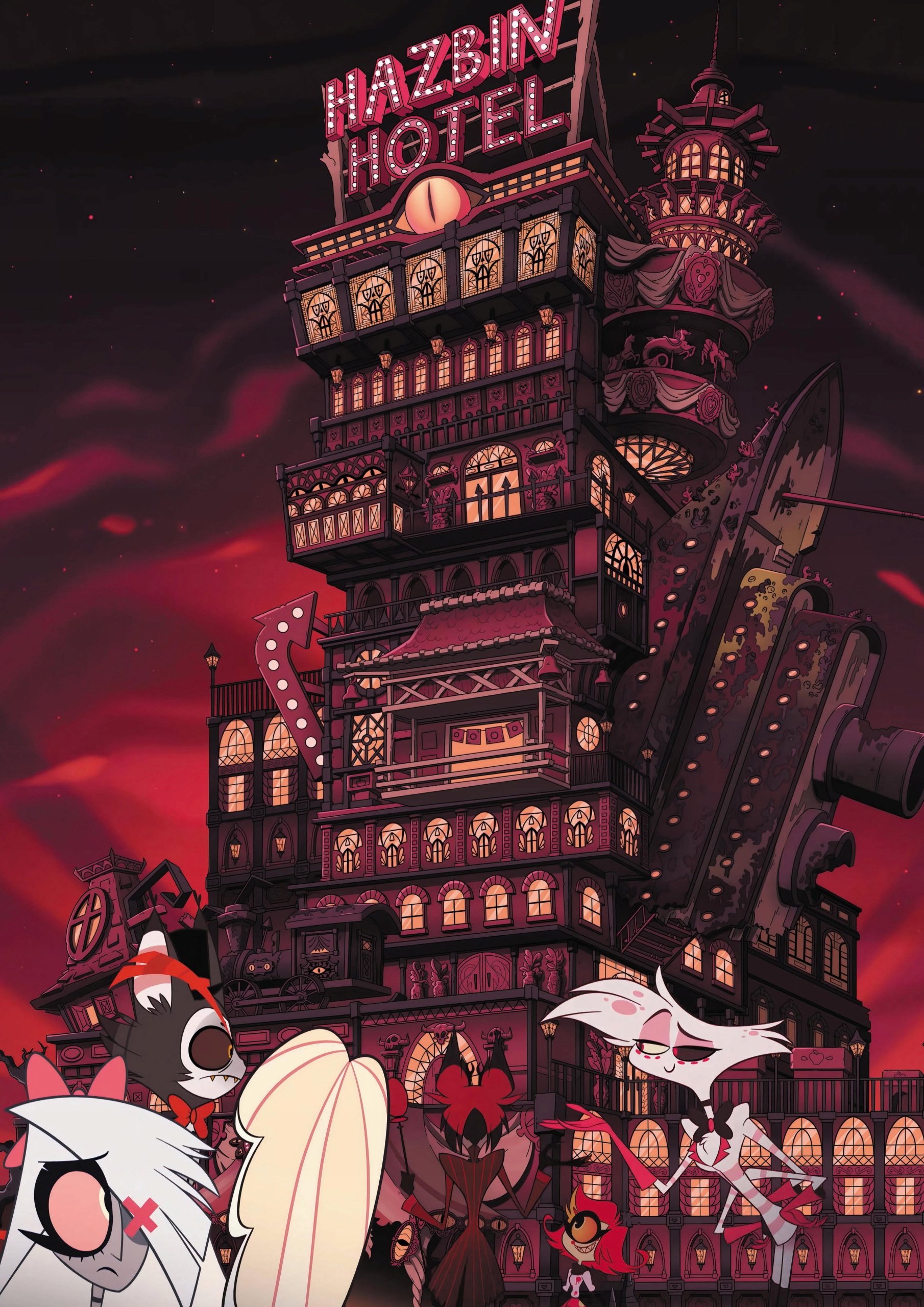 Plakat A2 Hazbin Hotel Alastor Charlie Husk Angel Dust Nifty Vaggie