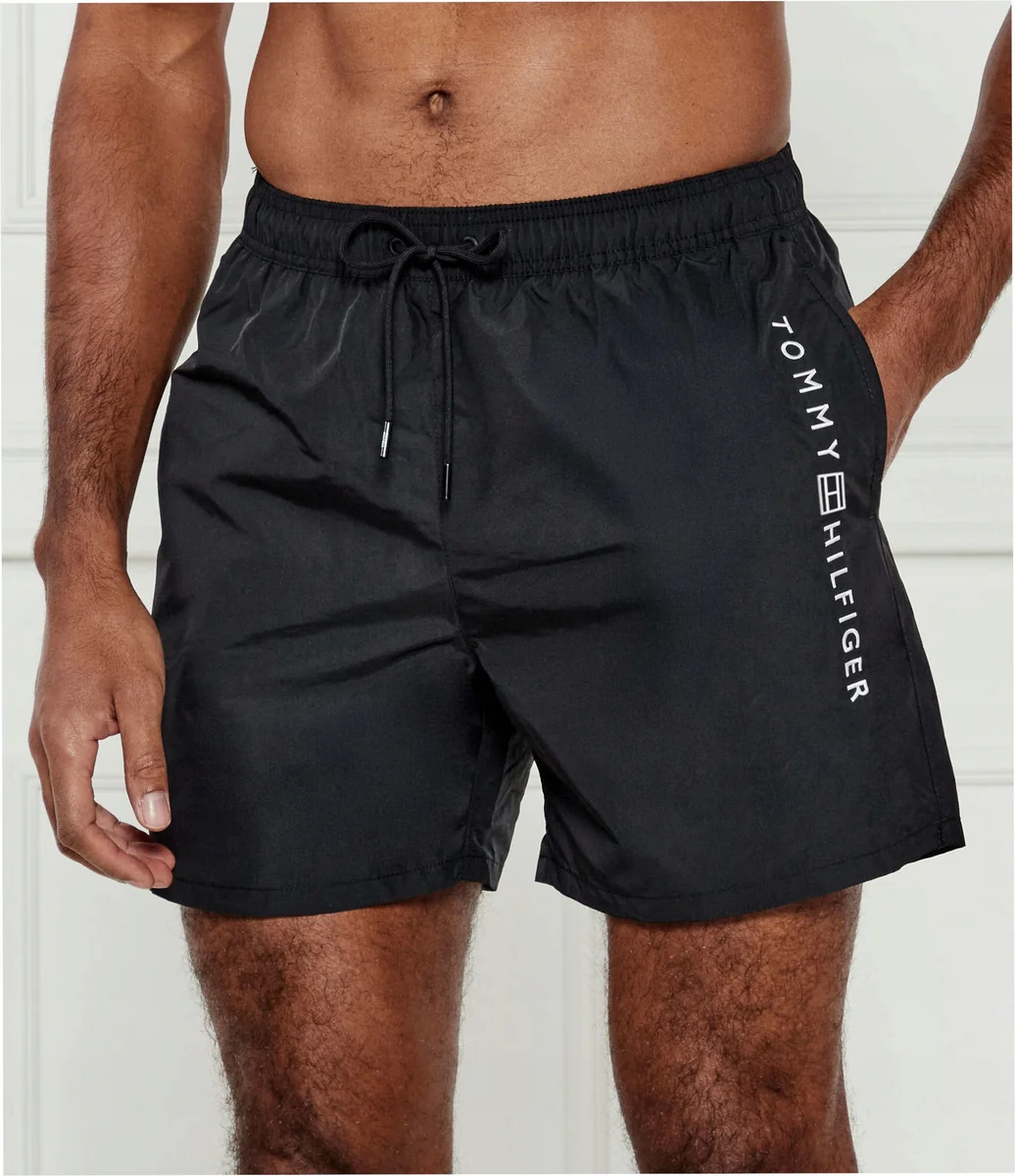 Spodenki plażowe Tommy Hilfiger czarne XL poliester krótkie z logo