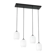 Lampy sufitowe - Verdi lampa wisząca 4xE27 czarna/opal 1435/4 - miniaturka - grafika 1