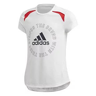 Adidas Dziewczęca G A.r. Bold Tee T-Shirt biały/Legend ink 3-4A GE0483 - Koszulki dla dziewczynek - miniaturka - grafika 1
