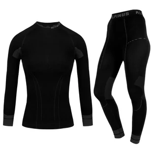 Bielizna damska Alpinus Termoaktywna Tactical Base Layer Set czarna L - Pozostała odzież narciarska - miniaturka - grafika 1