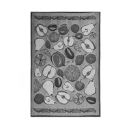 Ściereczki, gąbki, czyściki - Ściereczka kuchenna Owoce 60 x 50 Szary Bawełna TEXPOL - miniaturka - grafika 1