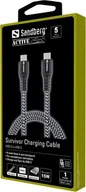 Kable USB - Kabel USB Sandberg USB-C - USB-C 1 m Biało-czarny (441-38) - miniaturka - grafika 1
